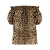 Animal print cotton top