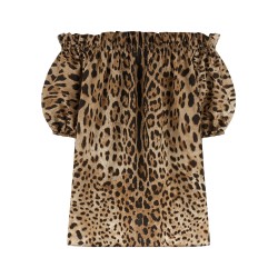 Animal print cotton top
