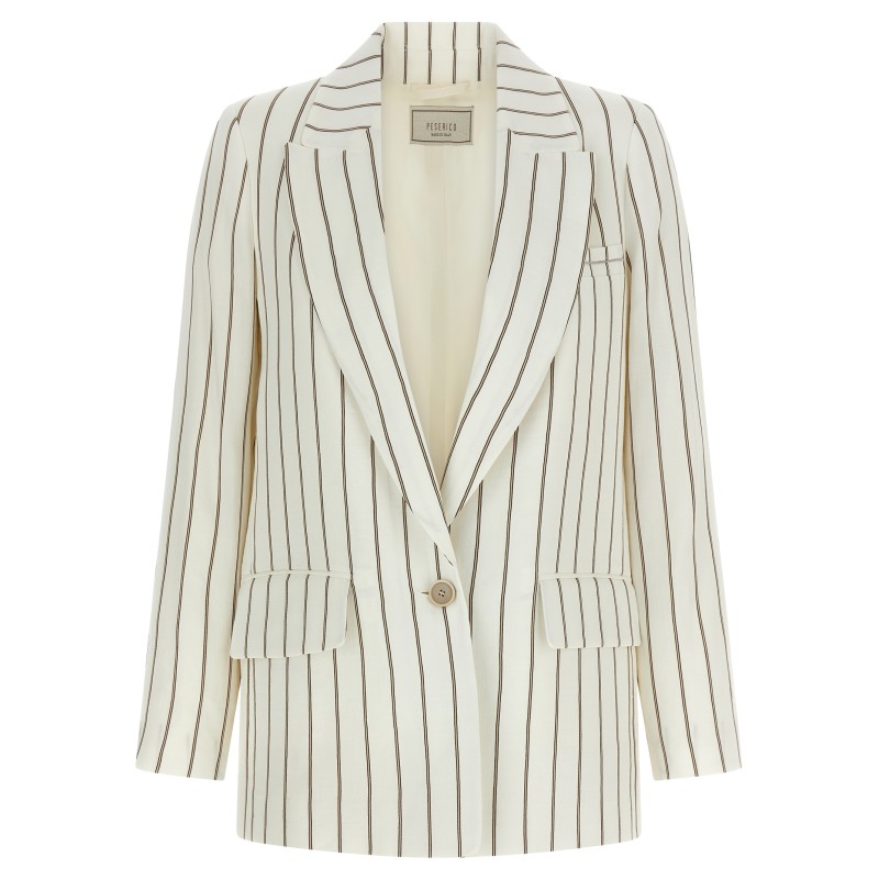 Pinstripe twill blazer