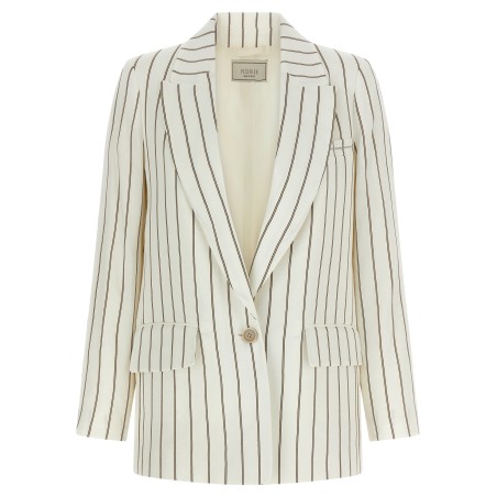 Pinstripe twill blazer