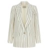 Pinstripe twill blazer