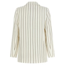Pinstripe twill blazer