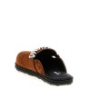 Suede sabots