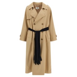 Trench coat with gloves