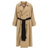 Trench coat with gloves