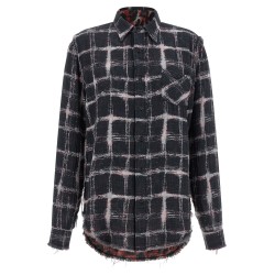 Fringed hem reversible shirt