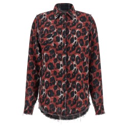 Fringed hem reversible shirt