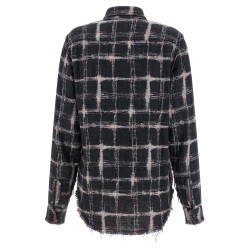Fringed hem reversible shirt