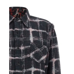 Fringed hem reversible shirt
