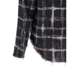 Fringed hem reversible shirt