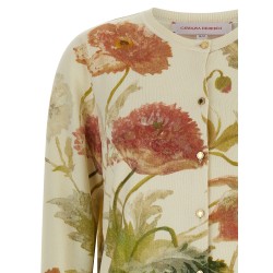 Floral print cardigan