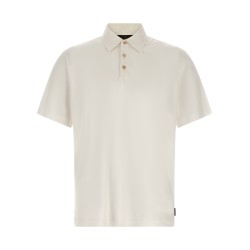 Cotton silk polo shirt