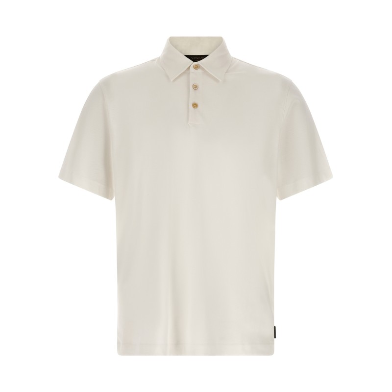 Cotton silk polo shirt