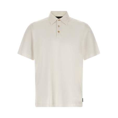 Cotton silk polo shirt