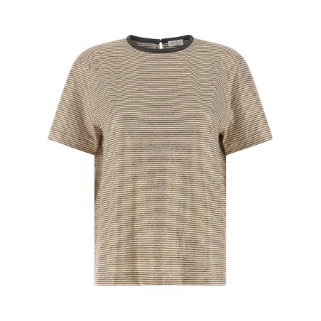 'Shiny Collar Detail' T-shirt