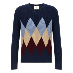 Argyle pattern sweater