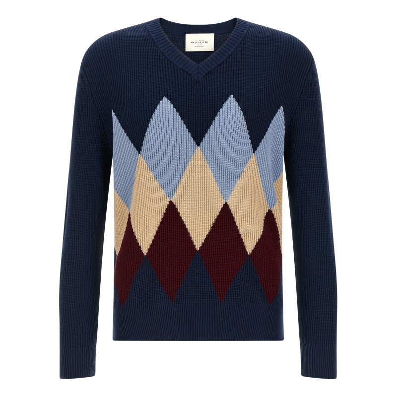 Argyle pattern sweater
