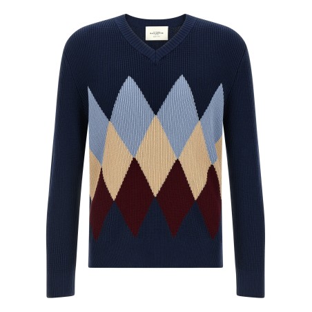 Argyle pattern sweater