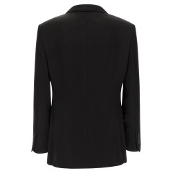 Tone-on-tone polka dot blazer