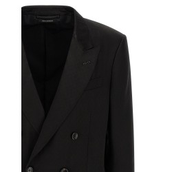 Tone-on-tone polka dot blazer