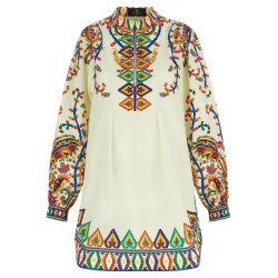 Printed poplin dress