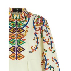 Printed poplin dress