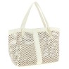 Openwork leather shopping bag