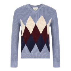 Argyle pattern sweater