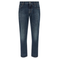 Logo embroidery jeans