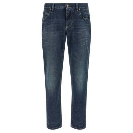 Logo embroidery jeans