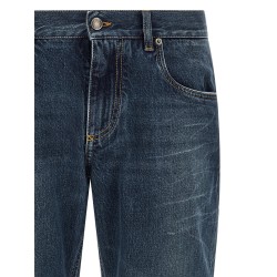 Logo embroidery jeans