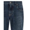 Logo embroidery jeans