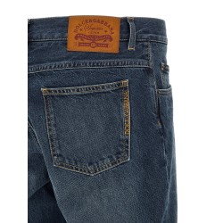 Logo embroidery jeans
