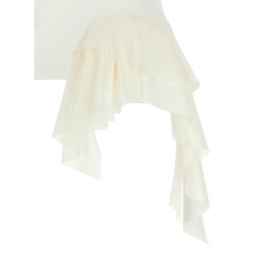 Silk ruffle tank top