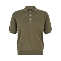 Cotton knit polo shirt