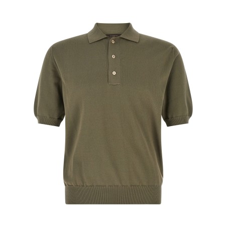 Cotton knit polo shirt