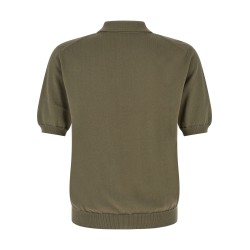 Cotton knit polo shirt