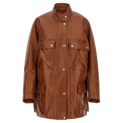 Antiqued leather caban