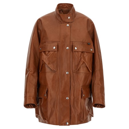 Antiqued leather caban