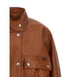 Antiqued leather caban