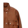 Antiqued leather caban