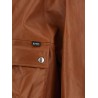 Antiqued leather caban