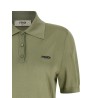 Shiny viscose polo shirt