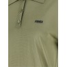 Shiny viscose polo shirt