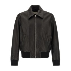 'Ami de Coeur' leather bomber jacket