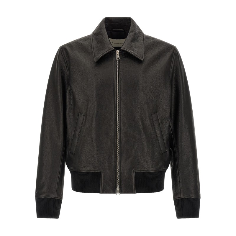 'Ami de Coeur' leather bomber jacket
