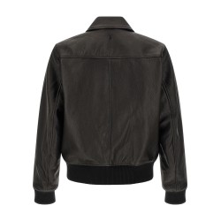 'Ami de Coeur' leather bomber jacket