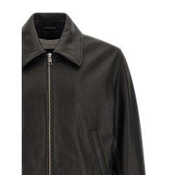 'Ami de Coeur' leather bomber jacket