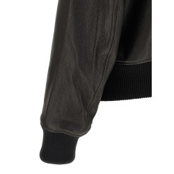 'Ami de Coeur' leather bomber jacket