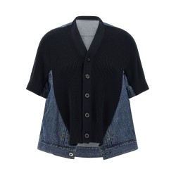 'Denim x Knit' cardigan